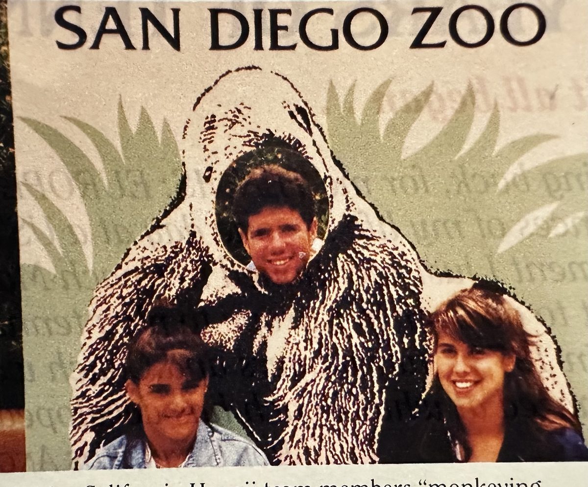 Team members at the San Diego Zoo, 1991