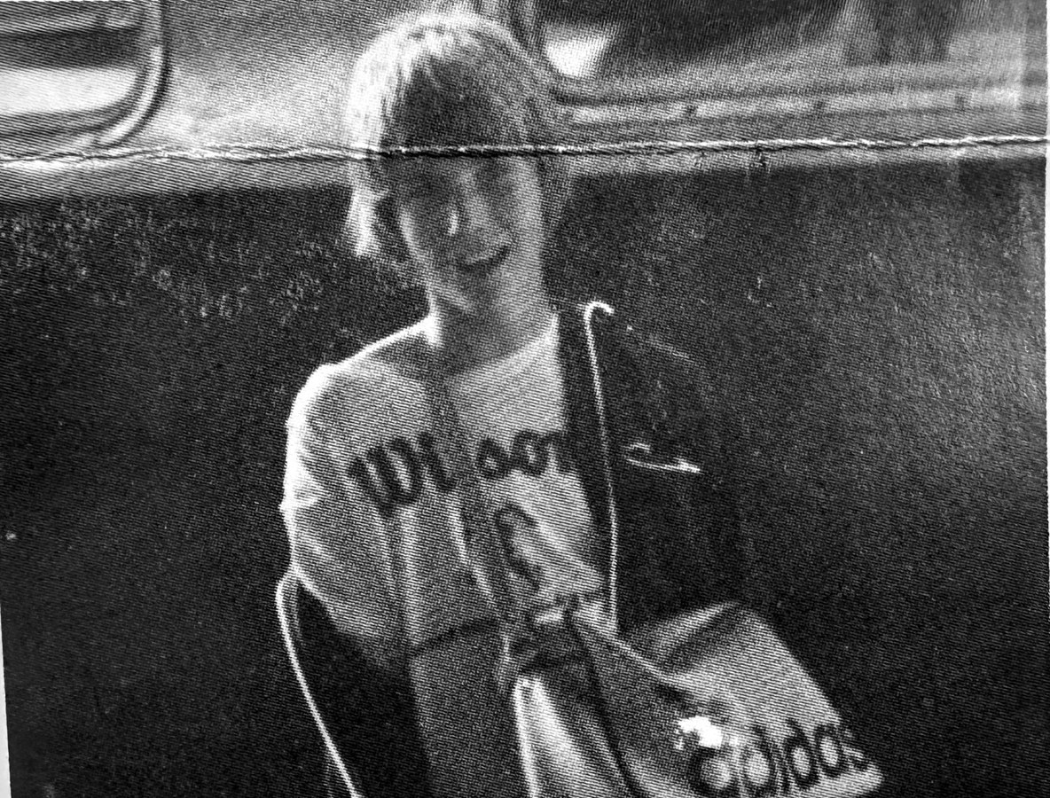 Mel Purcell on a Tennis: Europe trip, 1975