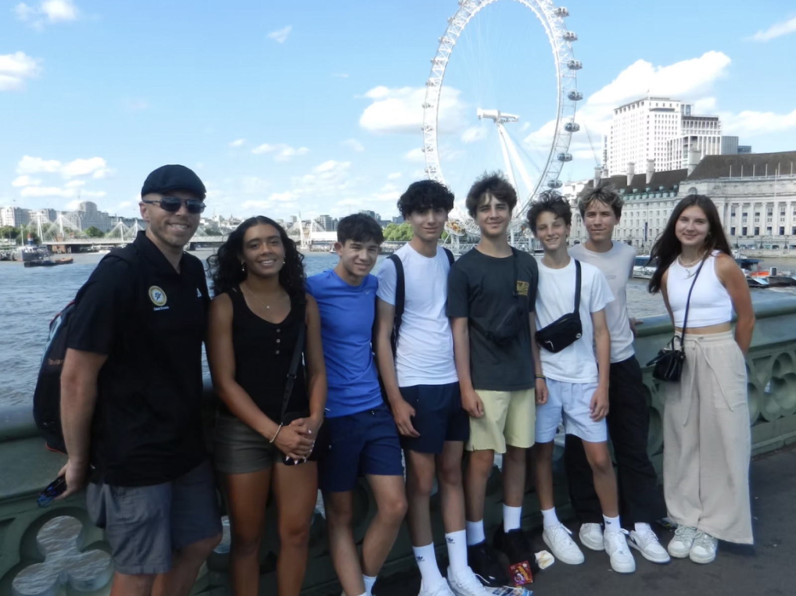 The team by the London Eye